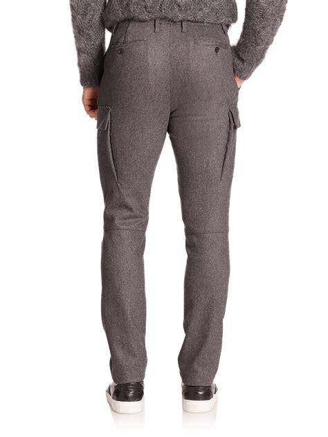 michael kors slim stretch-wool trousers|Men's Designer Trousers, Joggers & Chinos .